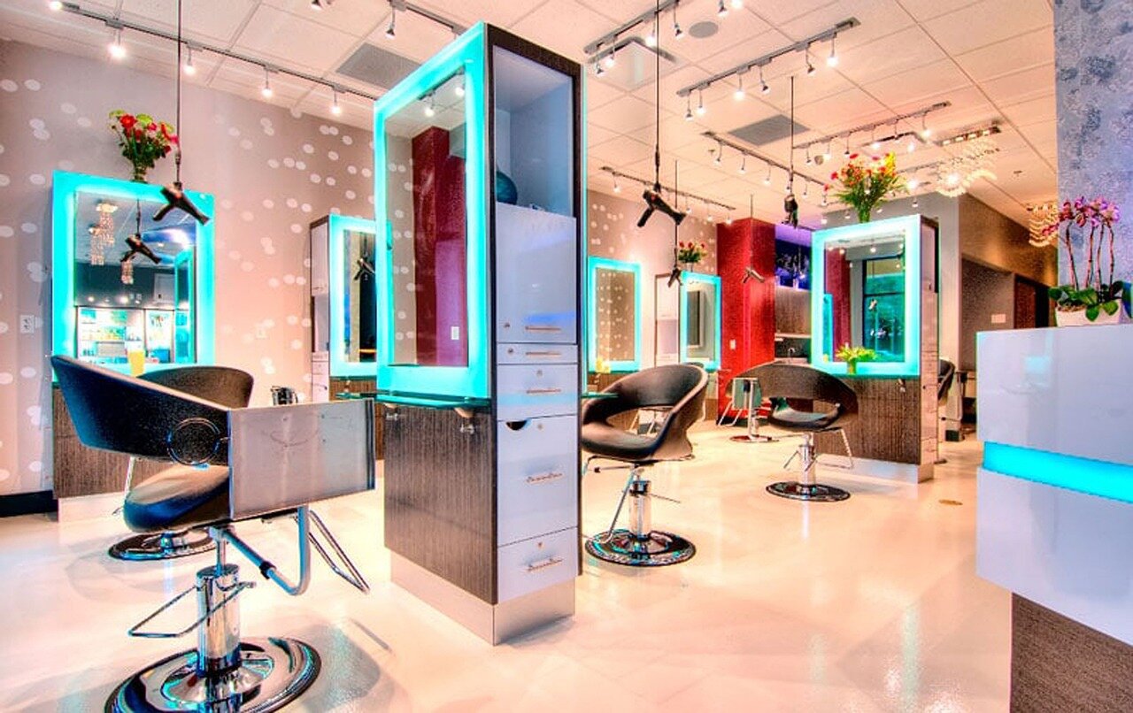 Modern beauty academy studio interior